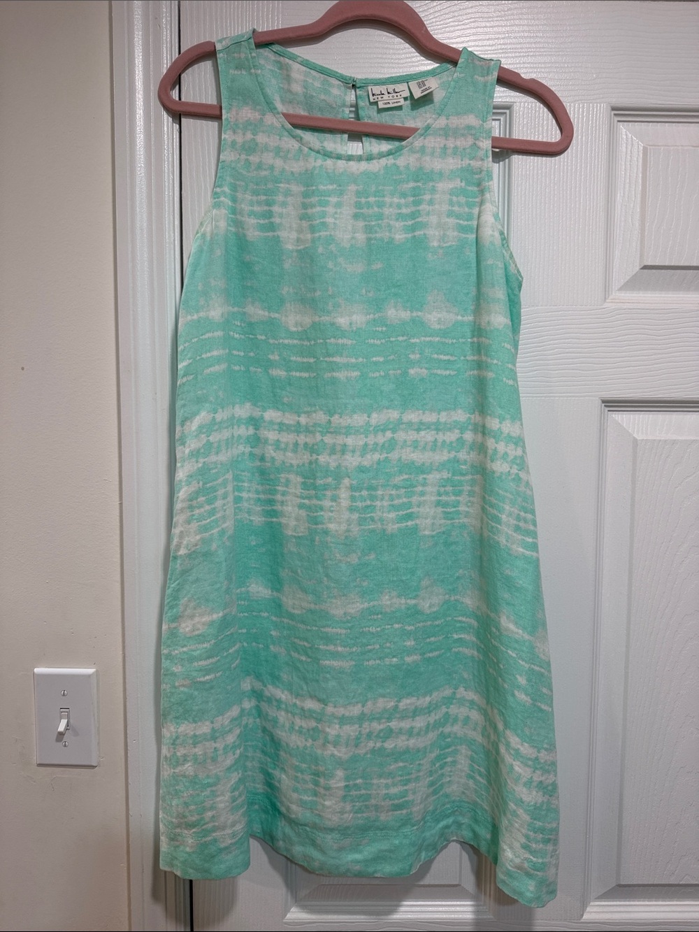 Nicole Miller | Sleeveless Linen Shift Dress | XS
